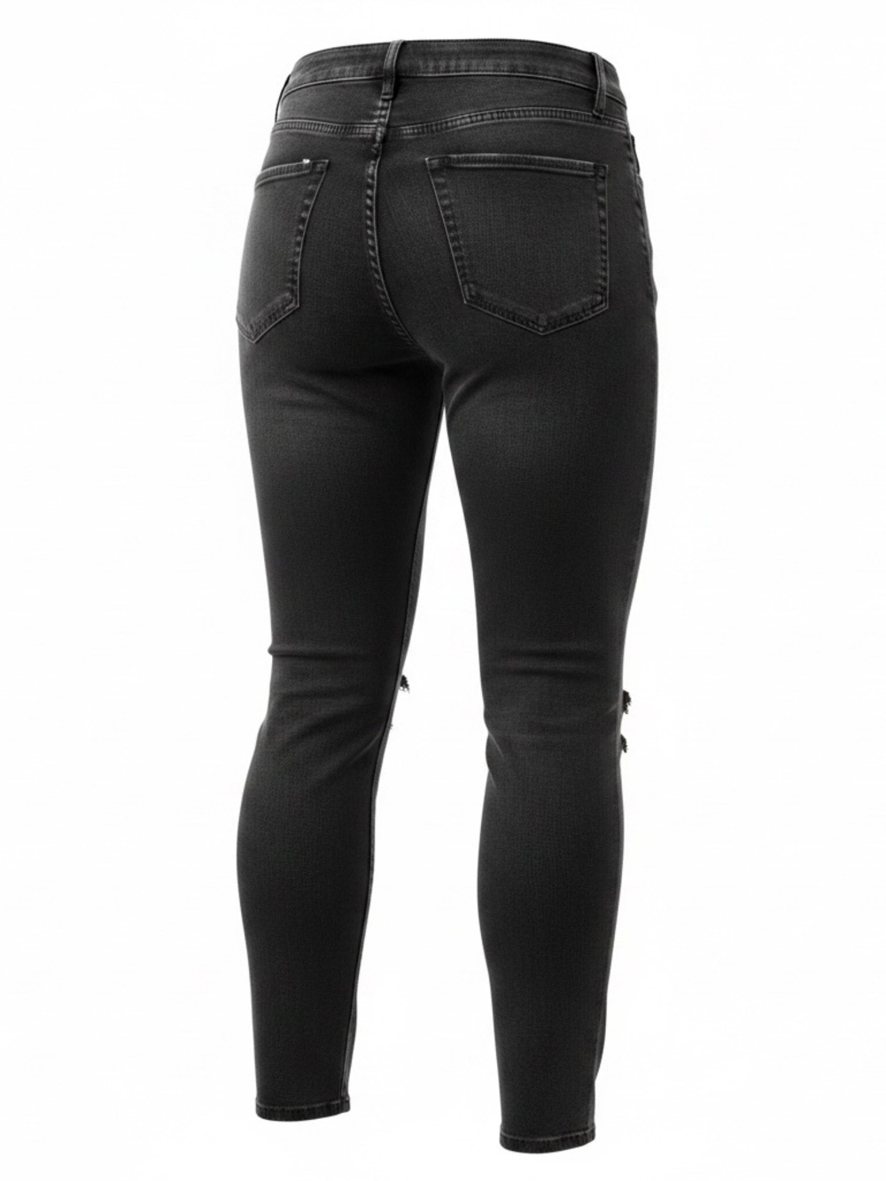 NWT. Women's Old Navy Men's Black Distressed Slim Jeans - Picture 9 of 9